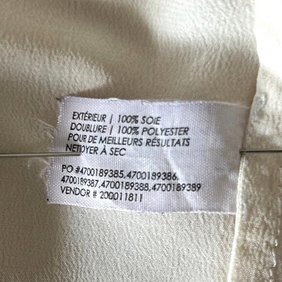 Club Monaco Cream Silk Top Sz S - Picture 3 of 5